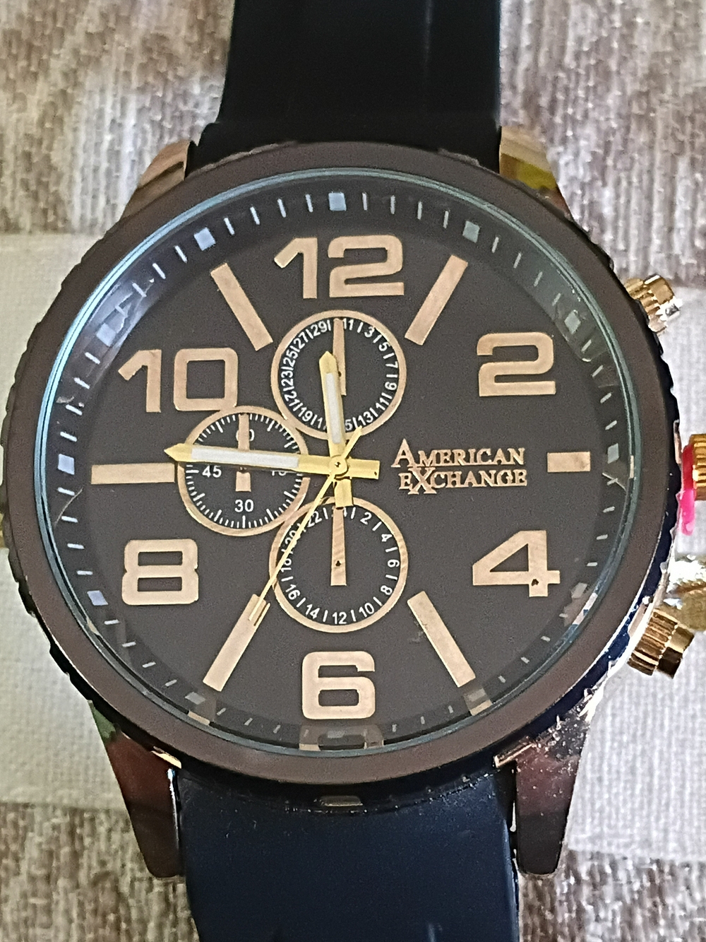 American Exchange Men's Black Watch - Missing Buckle Prong